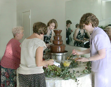 Chocolate fountain, chocolate fondue fountain